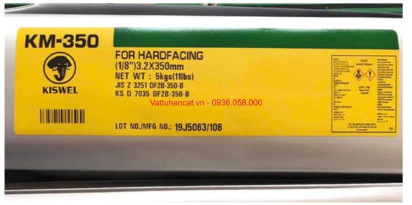 Que hàn đắp cứng Kiswel KM-350( HV: 360)